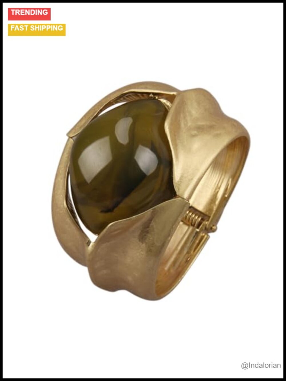 Chunky Gold Bangle Bracelet Statement Cuff Adjustable Open Bangle